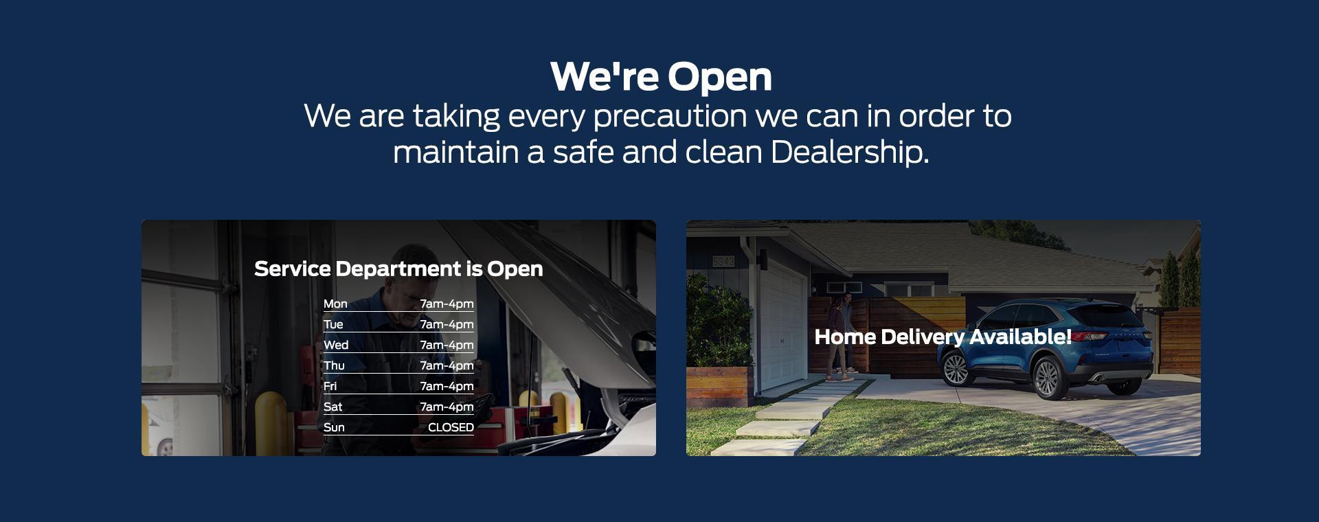 South Bay Ford - Service Department is Open South Bay Ford - Service Department is Open