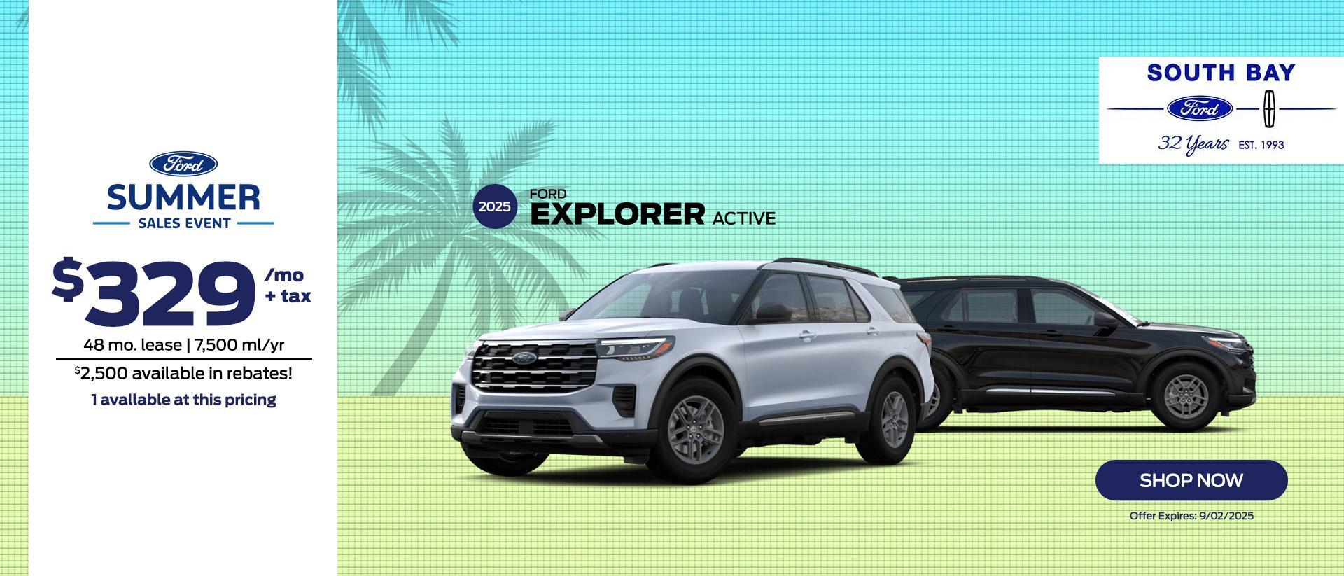 2025 Ford Explorer lease deals at Hawthorne Ford dealership