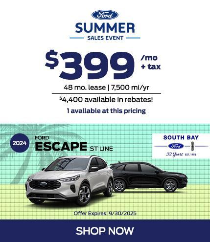2025 Ford Escape Lease Offer at South Bay Ford in Hawthorne, CA