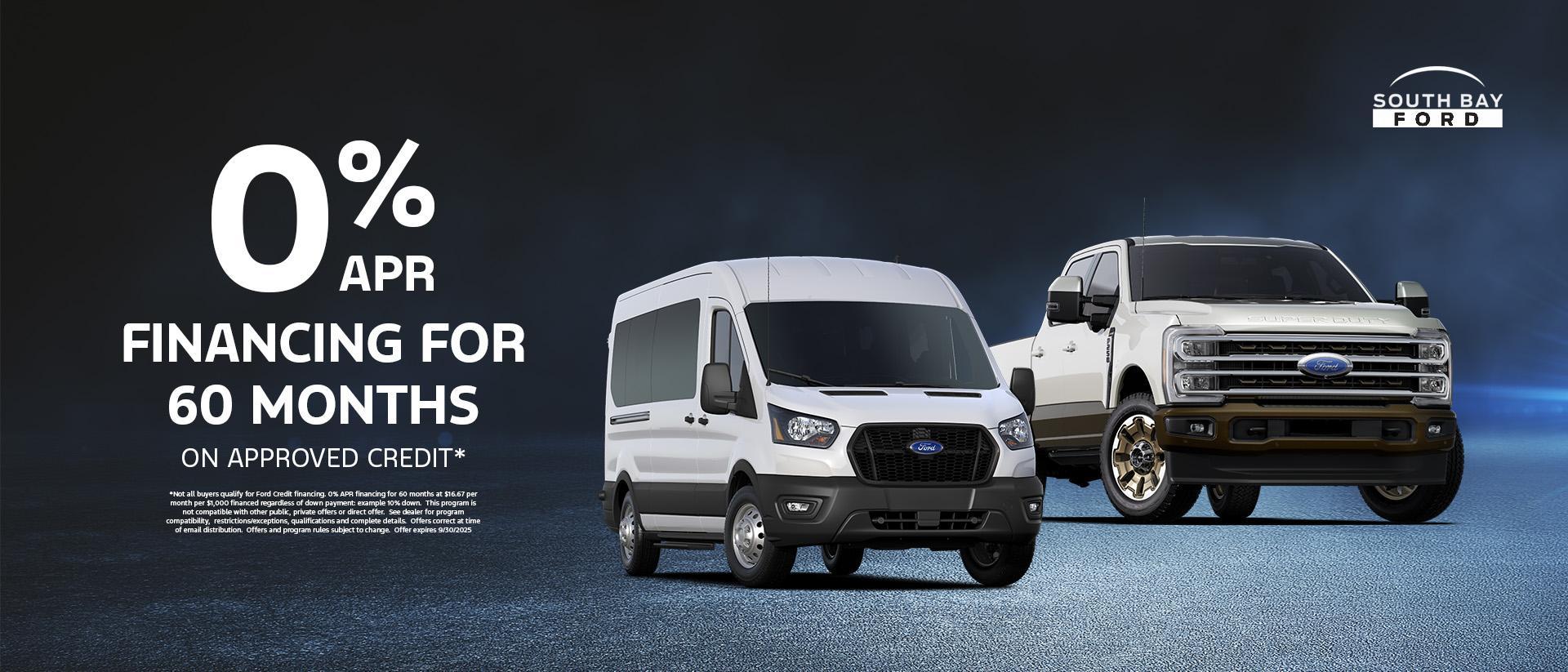 0% APR Financing on Select Ford Super Dutys &amp; Ford Transits | South Bay Ford