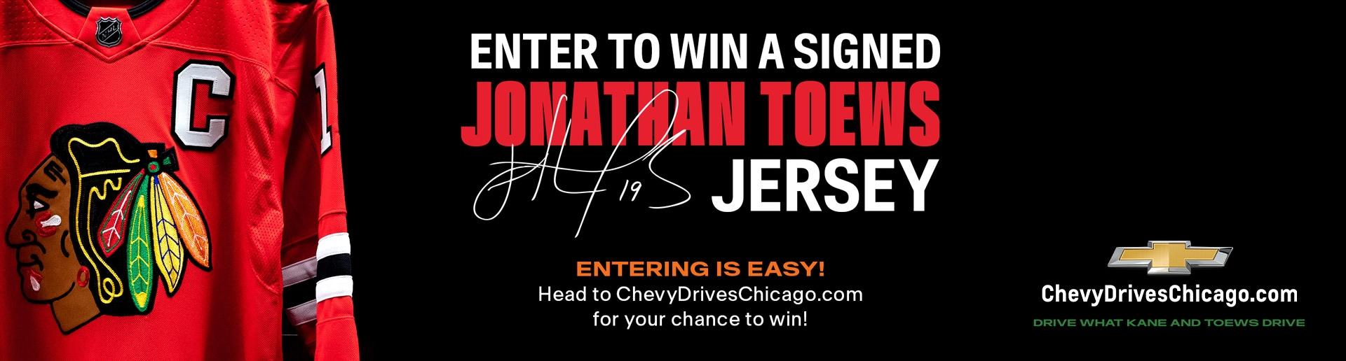Jonathan Toews #19 Jersey Giveaway | Chevy Drives Chicago