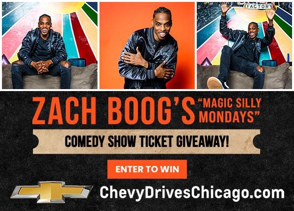 Zach Boog Laugh Factory Ticket Giveaway | Chevy Drives Chicago