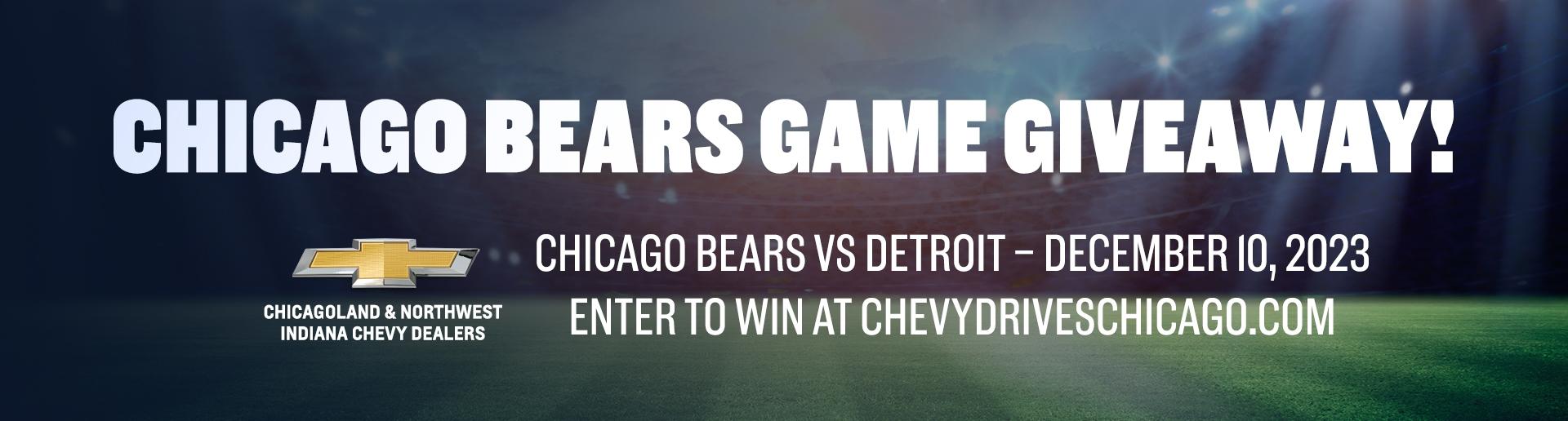 Chevy Drives Chicago Bears Giveaway | Chicagoland and NW Indiana Chevy Dealers