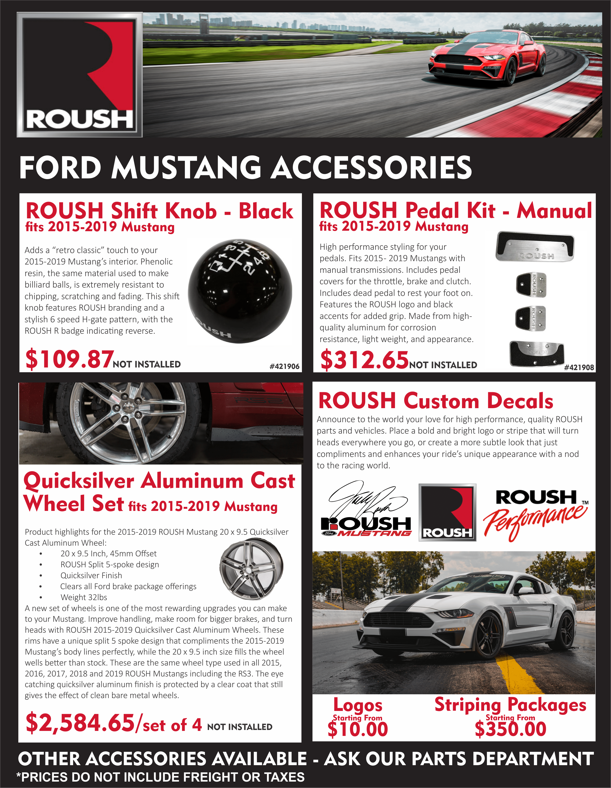 ROUSH Ford Mustang Parts Accessories Performance Alberta ROUSH Ford Mustang Parts Accessories Performance Alberta