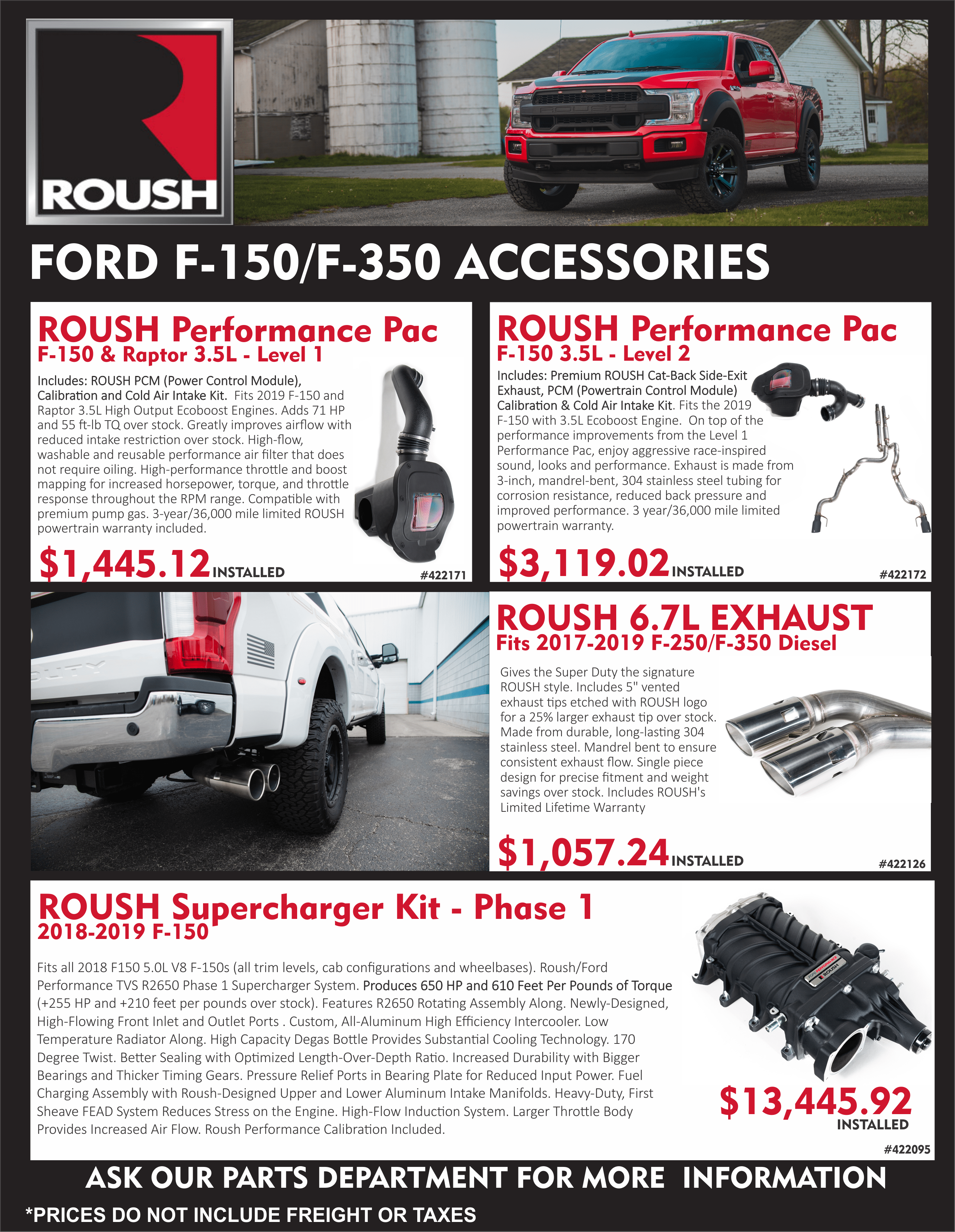 ROUSH Performance Parts for F-Series F150 and F350 Trucks Alberta ROUSH Performance Parts for F-Series F150 and F350 Trucks Alberta