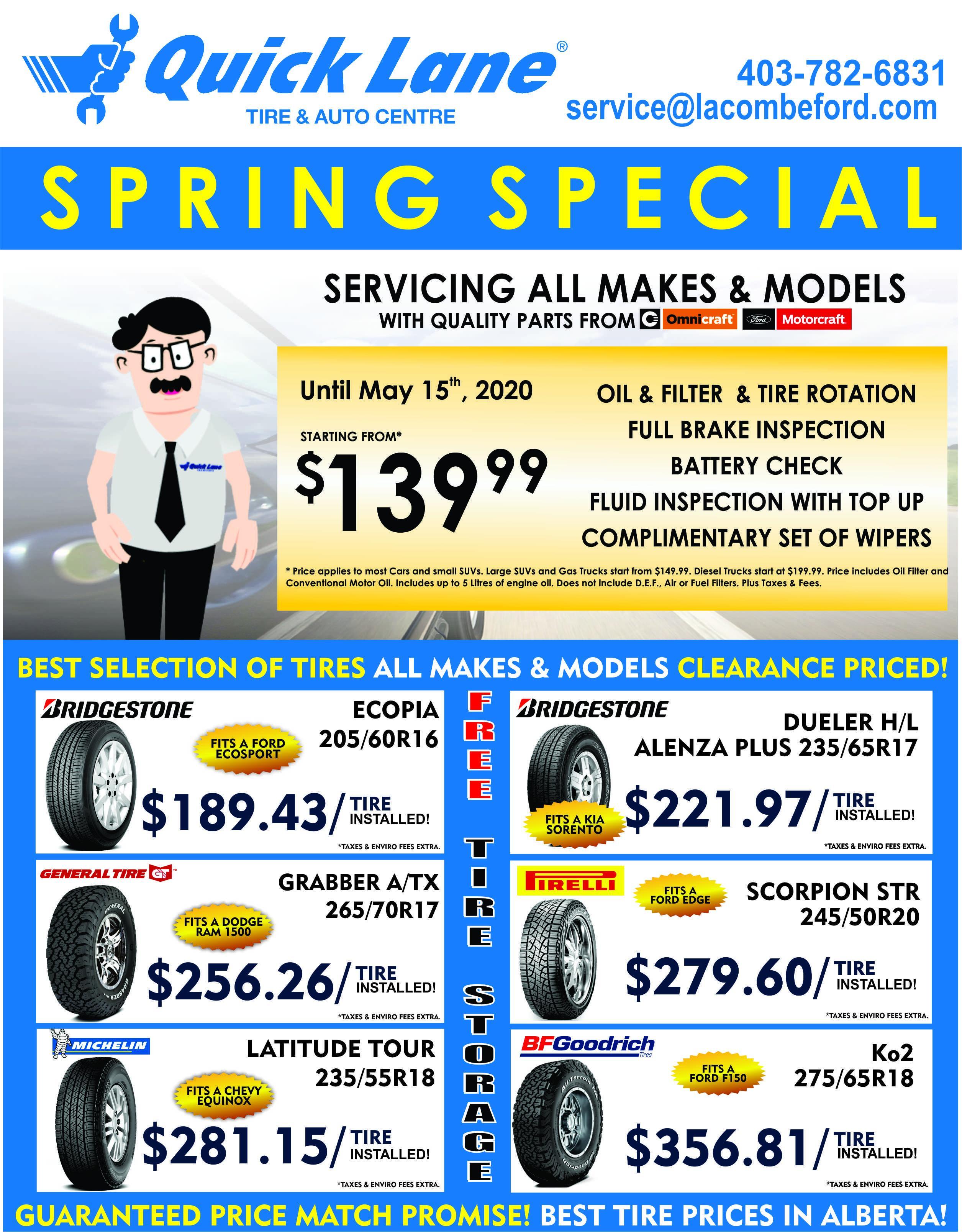 lacombe quick lane tire and auto centre spring specials and tire deals alberta lacombe quick lane tire and auto centre spring specials and tire deals alberta