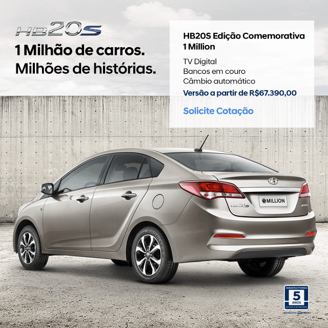 HB20S Edição Comemorativa 1 Million HB20S Edição Comemorativa 1 Million