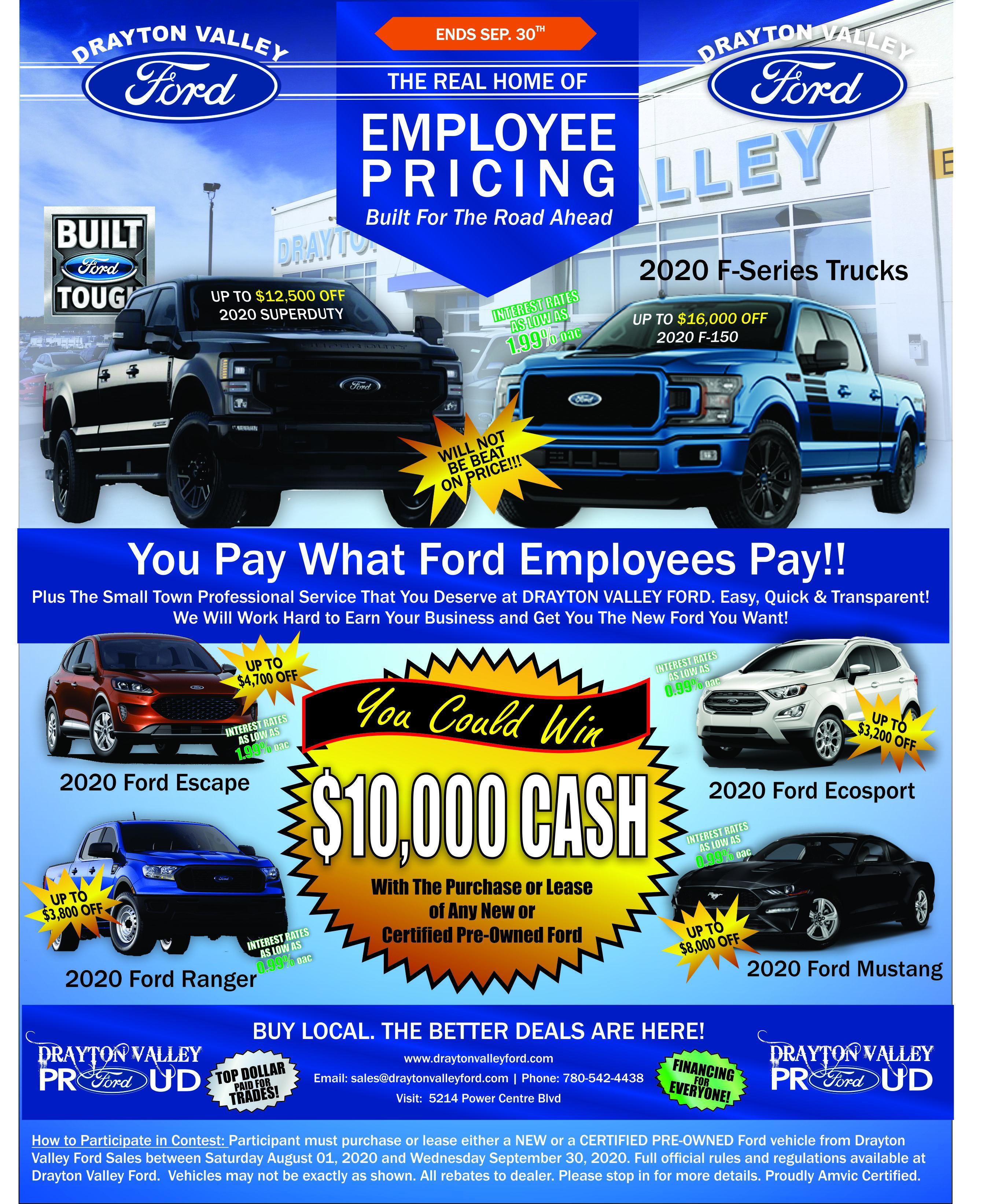 ford employee pricing at drayton valley ford ford employee pricing at drayton valley ford