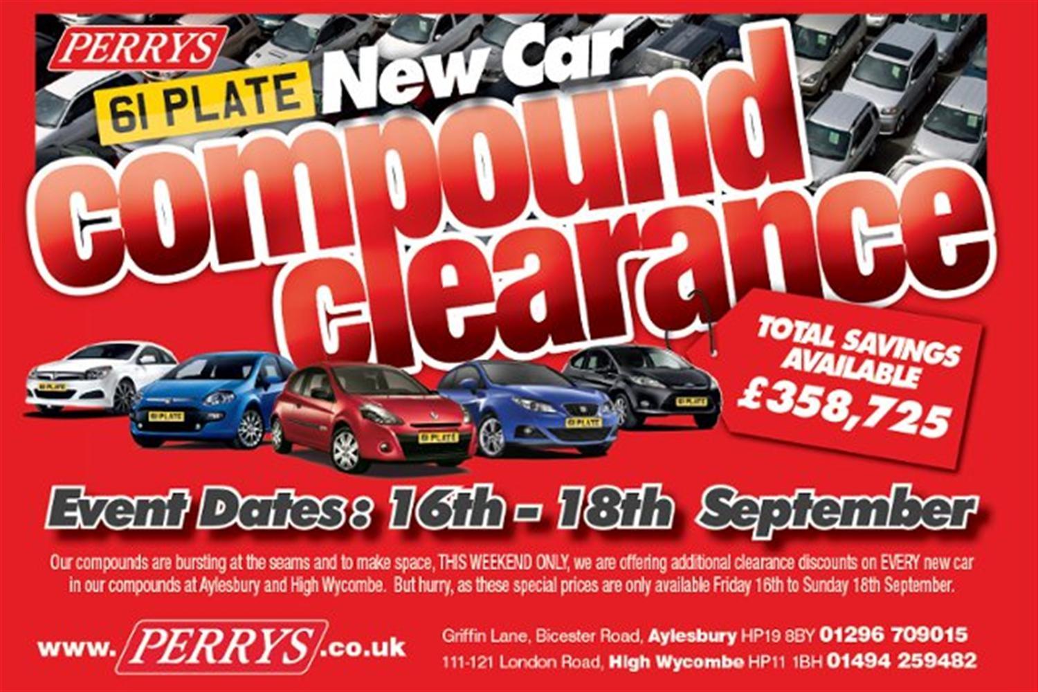 ‘Compound clearance’ discount weekend at Perrys ‘Compound clearance’ discount weekend at Perrys