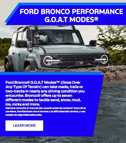 Special Offers for Jeep Owners | 2024 Ford Bronco Performance G.O.A.T. Modes | Southern California Ford Dealers