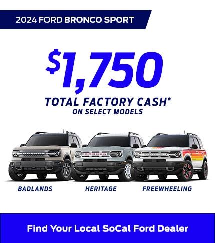 Special Offers for Jeep Owners | 2024 Ford Bronco Sport Purchase Offer | Southern California Ford Dealers