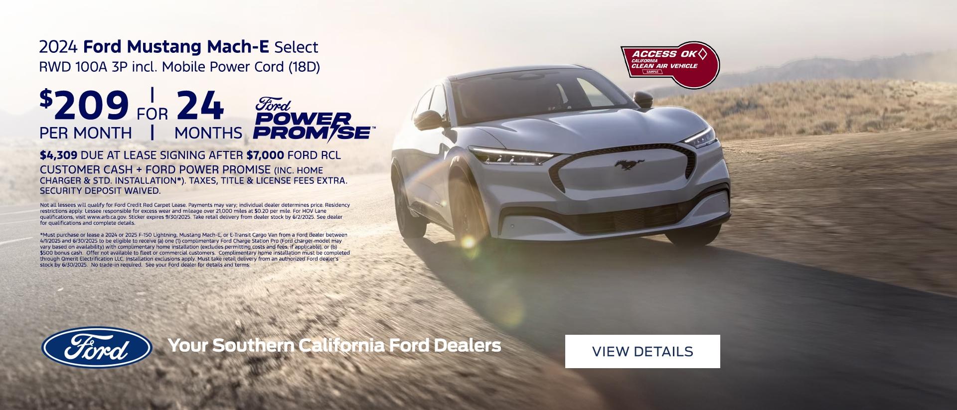 Ford Employee Pricing | Ford Mustang Mach-E Select Lease Offer | Southern California Ford Dealers