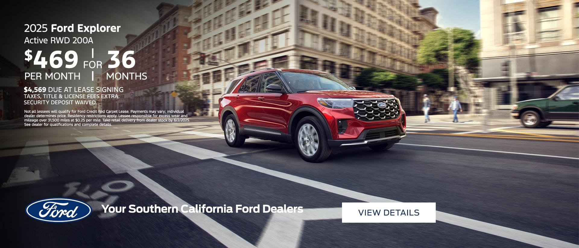Ford Employee Pricing | Ford Explorer Lease Offer | Southern California Ford Dealers