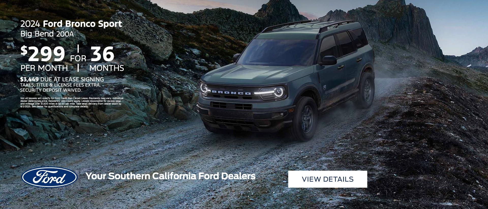 For America, From America | Ford Employee Pricing | Ford Bronco Sport Lease Offer | Southern California Ford Dealers