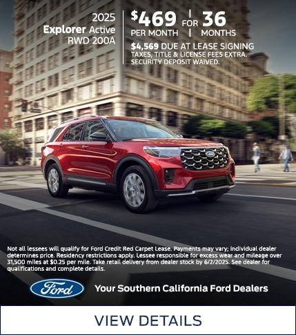 Ford Employee Pricing | Ford Explorer Lease Offer | Southern California Ford Dealers