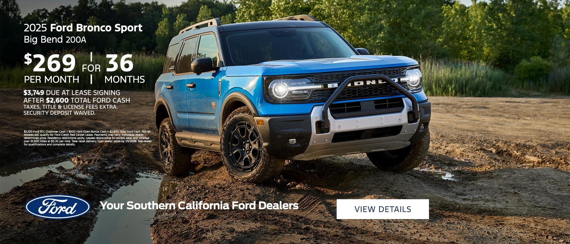 2025 Ford Bronco Sport Lease Offer | Southern California Ford Dealers 2025 Ford Bronco Sport Lease Offer | Southern California Ford Dealers