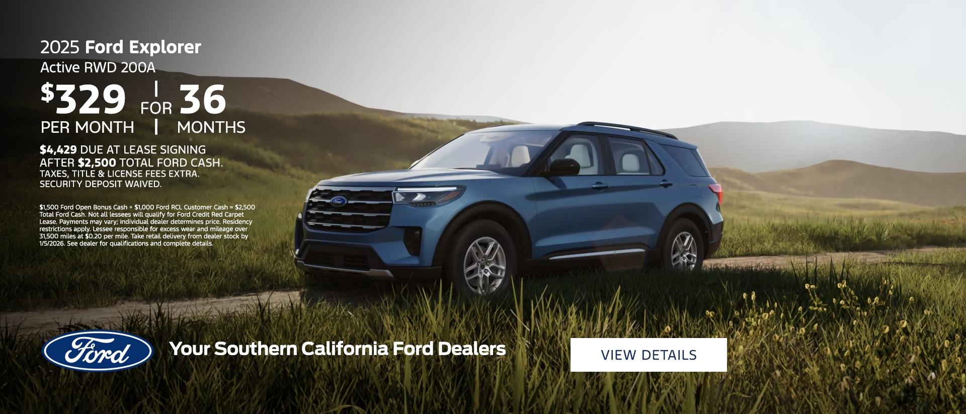 2025 Ford Explorer Gasoline Lease Offer | Southern California Ford Dealers 2025 Ford Explorer Gasoline Lease Offer | Southern California Ford Dealers