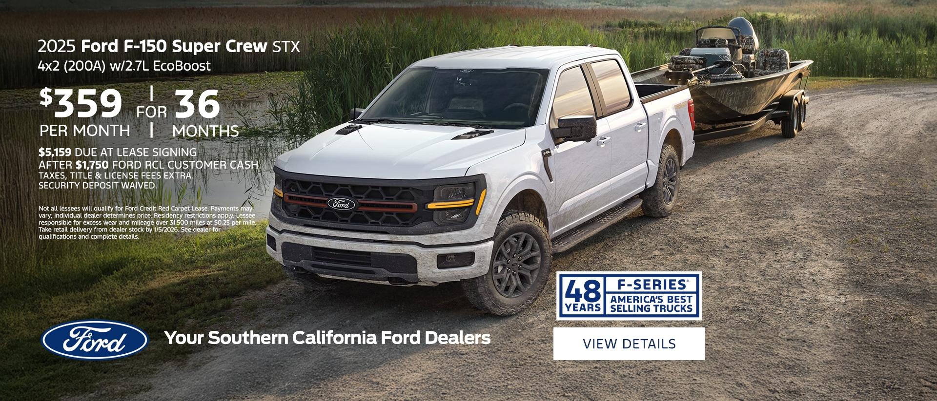 2025 Ford F-150 Lease Offer | Southern California Ford Dealers 2025 Ford F-150 Lease Offer | Southern California Ford Dealers
