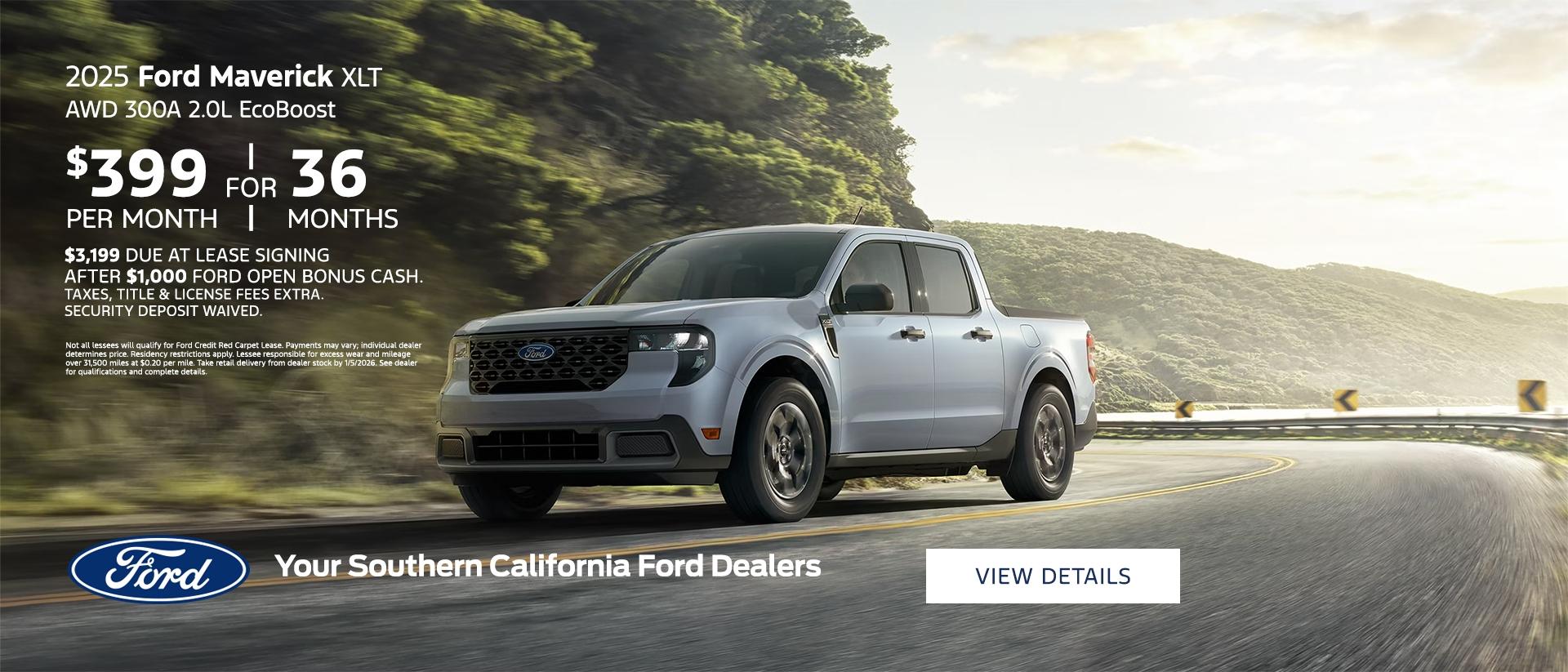 Ford Maverick Lease Offer | Southern California Ford Dealers Ford Maverick Lease Offer | Southern California Ford Dealers