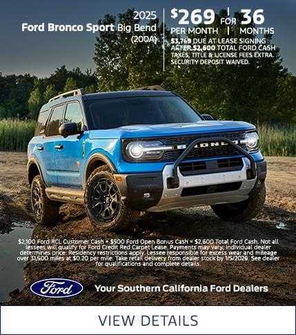2025 Ford Bronco Sport Lease Offer | Southern California Ford Dealers 2025 Ford Bronco Sport Lease Offer | Southern California Ford Dealers