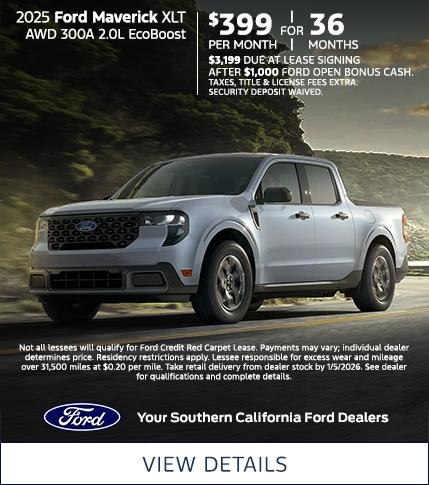 Ford Maverick Lease Offer | Southern California Ford Dealers Ford Maverick Lease Offer | Southern California Ford Dealers