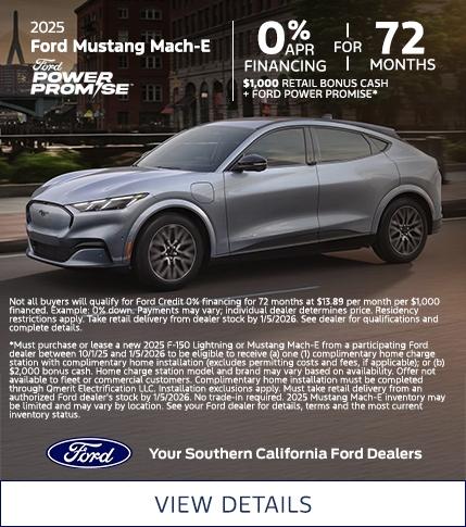 2025 Ford Mustang Mach-E Retail Offer | Southern California Ford Dealers 2025 Ford Mustang Mach-E Retail Offer | Southern California Ford Dealers