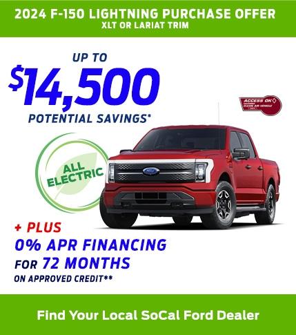 Special Offers for RAM Owners | 2024 Ford F-150 Lightning XLT or LARIAT Purchase Offer | Southern California Ford Dealers