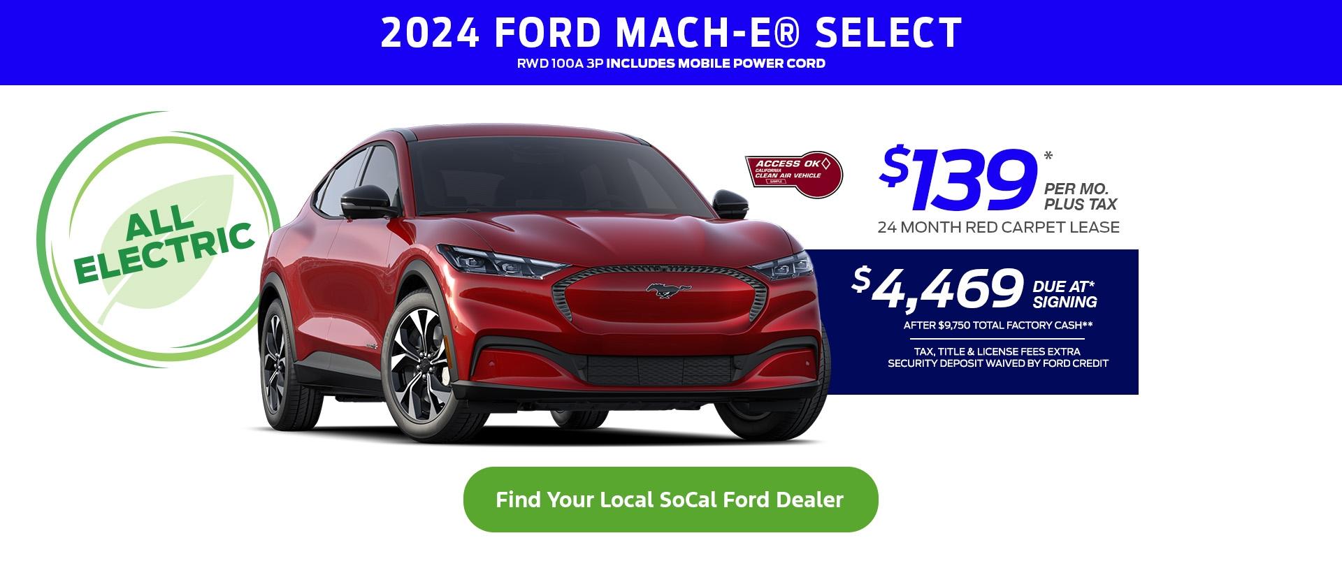 Special Offers for Tesla Owners | 2024 Ford Mustang Mach-E Select Lease Offer | Southern California Ford Dealers