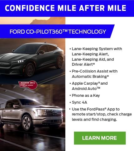 Confidence Mile After Mile | Ford Co-Pilot360 Technology | Ford F-150 Lightning | Ford Mustang Mach-E | SoCal Ford Dealers | Special Offers for Tesla Owners | Southern California Ford Dealers | Tesla Conquest Offers
