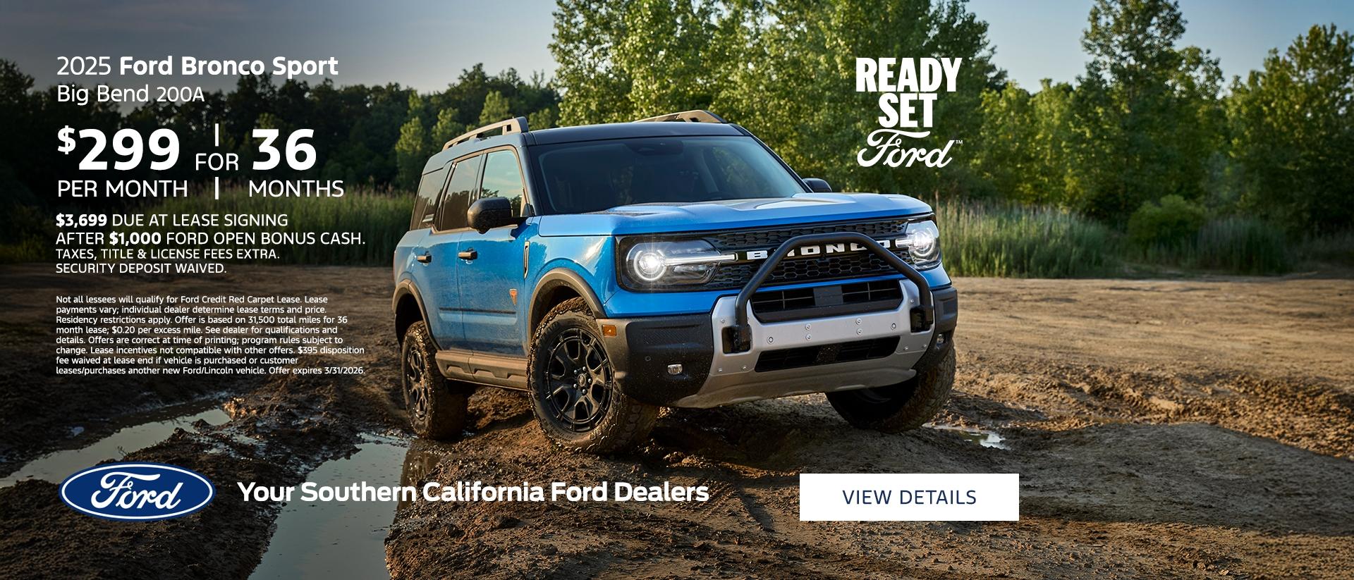 2025 Ford Bronco Sport Lease Offer | Southern California Ford Dealers 2025 Ford Bronco Sport Lease Offer | Southern California Ford Dealers