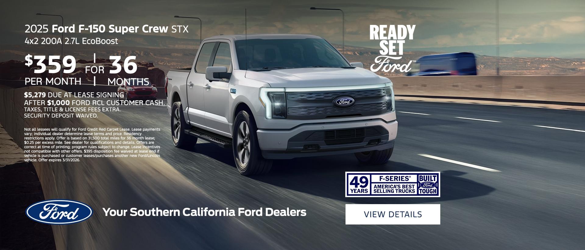 2025 Ford F-150 Lease Offer | Southern California Ford Dealers 2025 Ford F-150 Lease Offer | Southern California Ford Dealers
