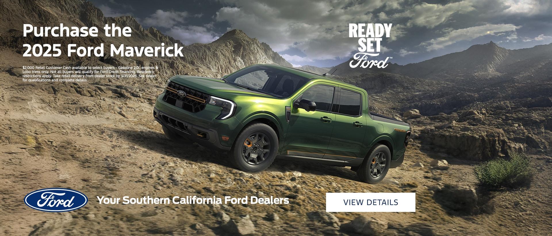 Ford Maverick Purchase Offer | Southern California Ford Dealers Ford Maverick Purchase Offer | Southern California Ford Dealers