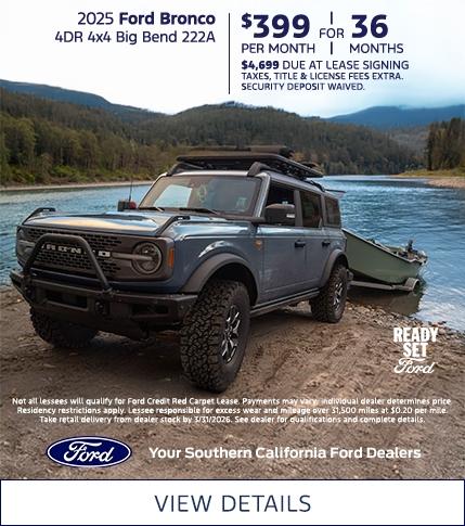 Ford Bronco Lease Offer | Southern California Ford Dealers Ford Bronco Lease Offer | Southern California Ford Dealers