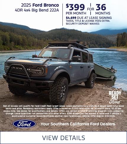 2025 Ford Bronco Lease Offer | Southern California Ford Dealers 2025 Ford Bronco Lease Offer | Southern California Ford Dealers