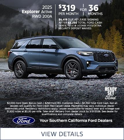 Ford Explorer Lease Offer | Southern California Ford Dealers Ford Explorer Lease Offer | Southern California Ford Dealers