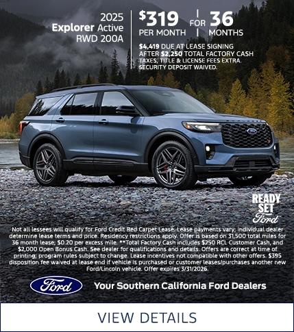 2025 Ford Explorer Lease Offer | Southern California Ford Dealers 2025 Ford Explorer Lease Offer | Southern California Ford Dealers