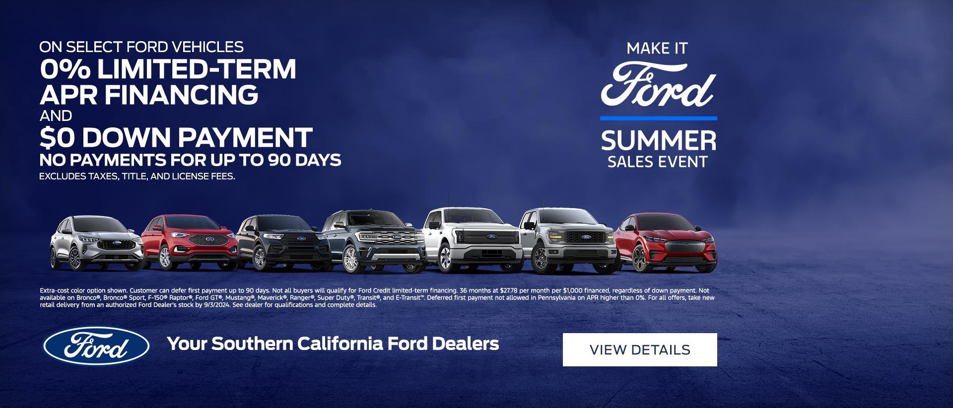 Make it Ford Summer Sales Event | Southern California Ford Dealers