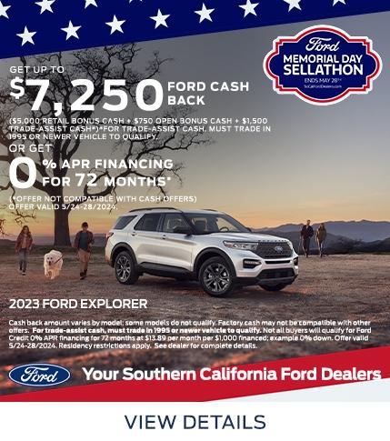 Ford Explorer Offers | Memorial Day Sellathon | Southern California Ford Dealers
