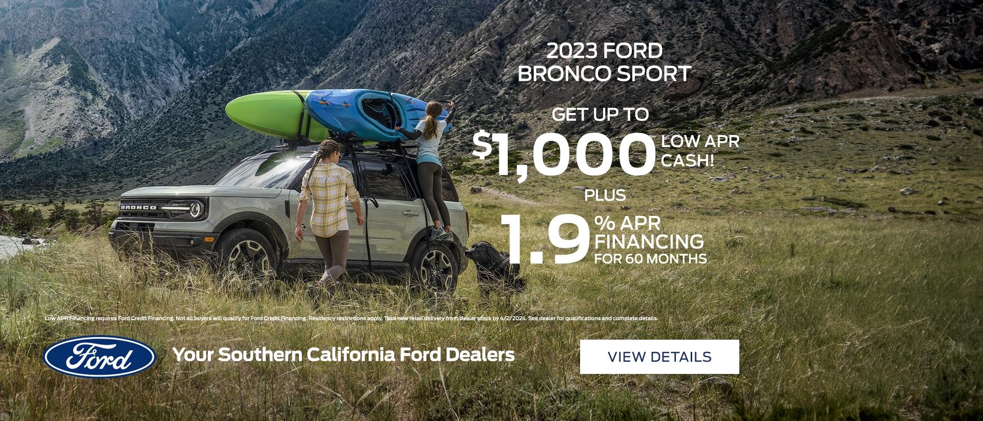 2023 Ford Bronco Sport Purchase Offer | Southern California Ford Dealers