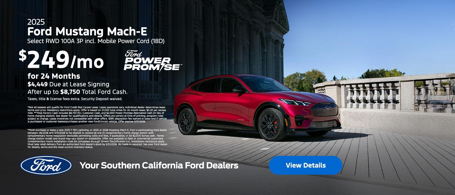 Ford Mustang Mach-E Lease Offer | Southern California Ford Dealers
