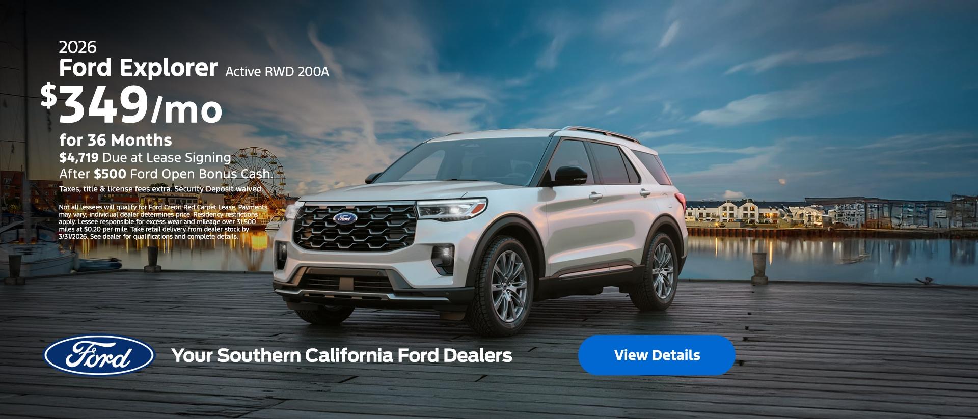 Ford Explorer Lease Offer | Southern California Ford Dealers Ford Explorer Lease Offer | Southern California Ford Dealers