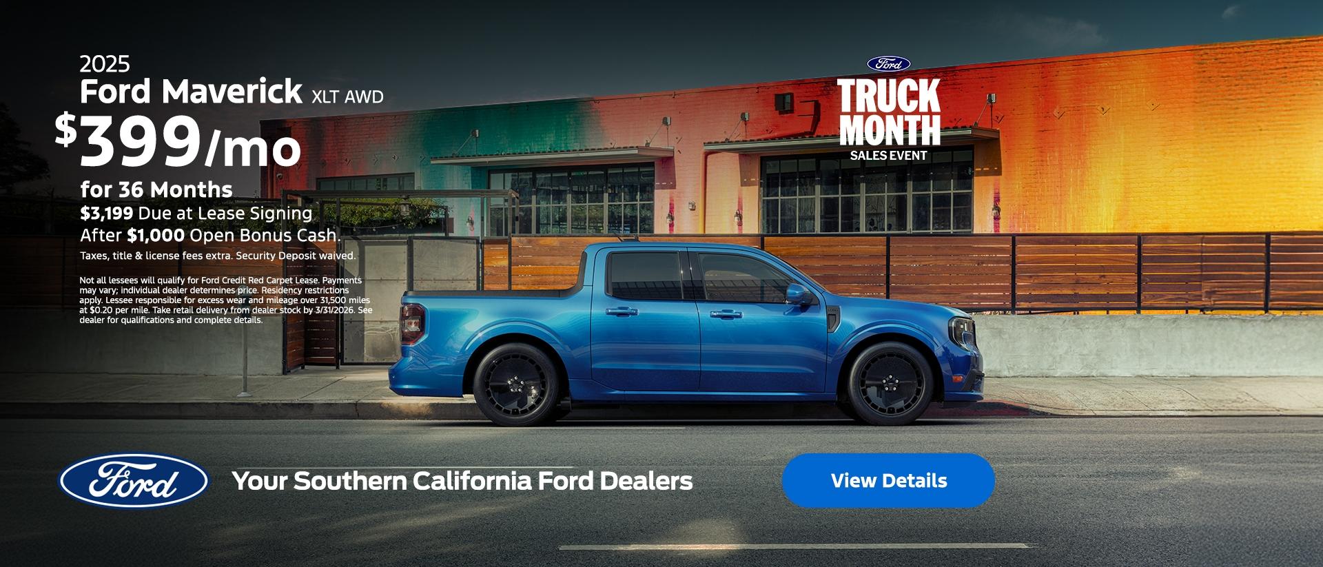 Ford Maverick Lease Offer | Southern California Ford Dealers Ford Maverick Lease Offer | Southern California Ford Dealers