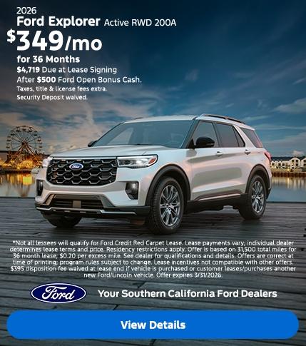 Ford Explorer Lease Offer | Southern California Ford Dealers