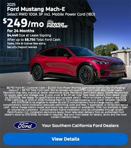 Ford Mustang Mach-E Lease Offer | Southern California Ford Dealers Ford Mustang Mach-E Lease Offer | Southern California Ford Dealers