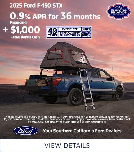 Ford Presidents Day Sellathon 2026 | 2025 Ford F-150 Purchase Offer | Southern California Ford Dealers Ford Presidents Day Sellathon 2026 | 2025 Ford F-150 Purchase Offer | Southern California Ford Dealers