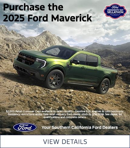 Ford Presidents Day Sellathon 2026 | 2025 Ford Maverick Purchase Offer | Southern California Ford Dealers Ford Presidents Day Sellathon 2026 | 2025 Ford Maverick Purchase Offer | Southern California Ford Dealers