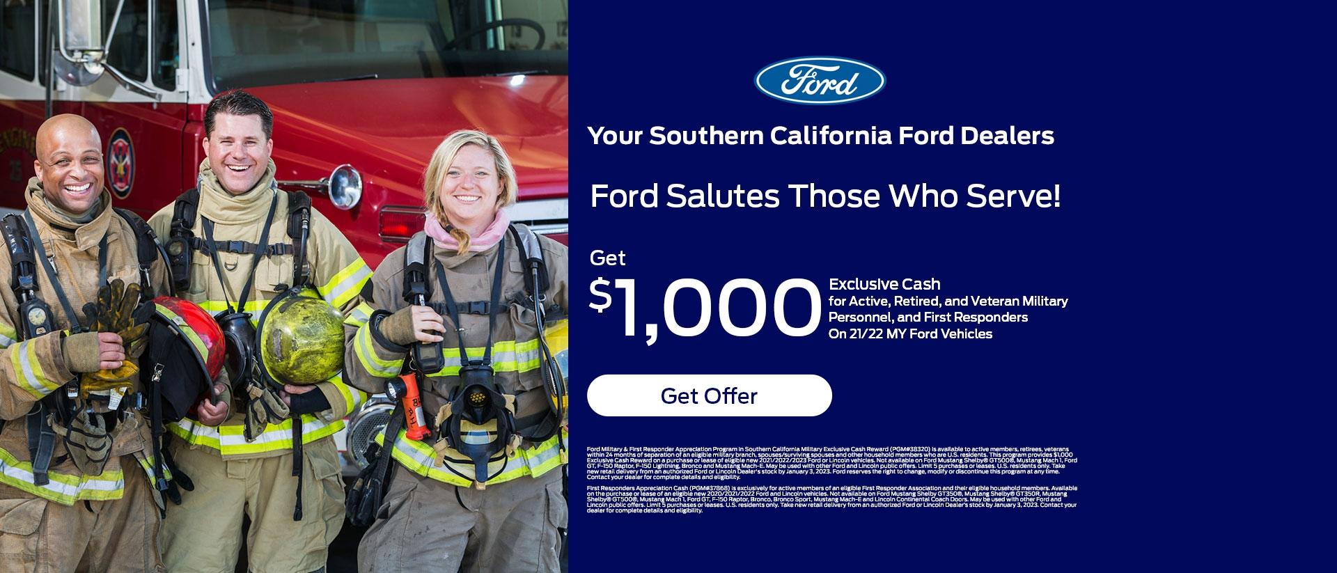 Ford Memorial Day Sellathon | Ford First Responder &amp; Military Appreciaiton Programs | Southern California Ford Dealers
