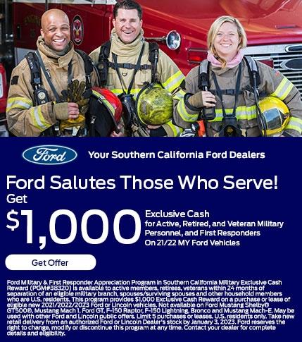 Ford Memorial Day Sellathon | Ford First Responder &amp; Military Appreciation Programs | Southern California Ford Dealers