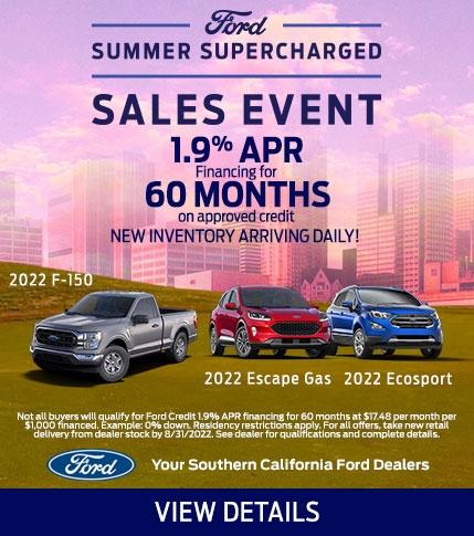 EcoSport, Escape &amp; F-150 Offers | Southern California Ford Dealers