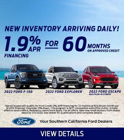 F-150, Explorer &amp; Escape Offers | Southern California Ford Dealers
